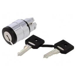 Comutator Rotativ cu Cheie 22mm Negru ZB4BG7 | Electronic-mag.ro | Componente Electronice