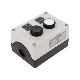 Casetă de comandă cu 2 butoane IP67 plastic | Electronic-mag.ro | Componente Electronice