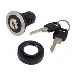 Comutator Rotativ cu Cheie 22mm 3 Poziții IP65 | Electronic-mag.ro | Componente Electronice