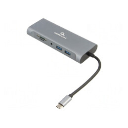 Adaptor | USB 3.1 | 0,15m | negru | 5Gbps | gri | Cablexpert | A-CM-COMBO7-01