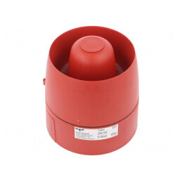 Semnalizator acustic roșu 24VDC 106dB IP65 | Electronic-mag.ro | Componente Electronice