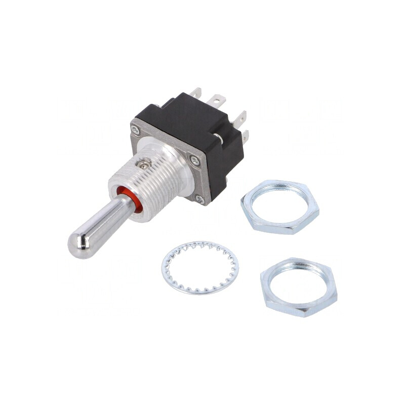 Comutator basculant DPDT ON-OFF-ON 0,1A 28VAC | Electronic-mag.ro | Componente Electronice