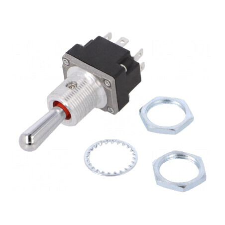 Comutator basculant DPDT ON-OFF-ON 0,1A 28VAC | Electronic-mag.ro | Componente Electronice