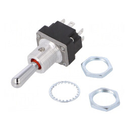 Comutator basculant DPDT ON-OFF-ON 0,1A 28VAC | Electronic-mag.ro | Componente Electronice