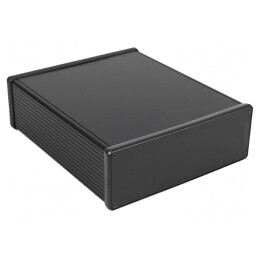Carcasă aluminiu neagră 191x220x66mm | Electronic-mag.ro | Componente Electronice