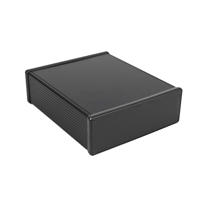 Carcasă aluminiu neagră 191x220x66mm | Electronic-mag.ro | Componente Electronice