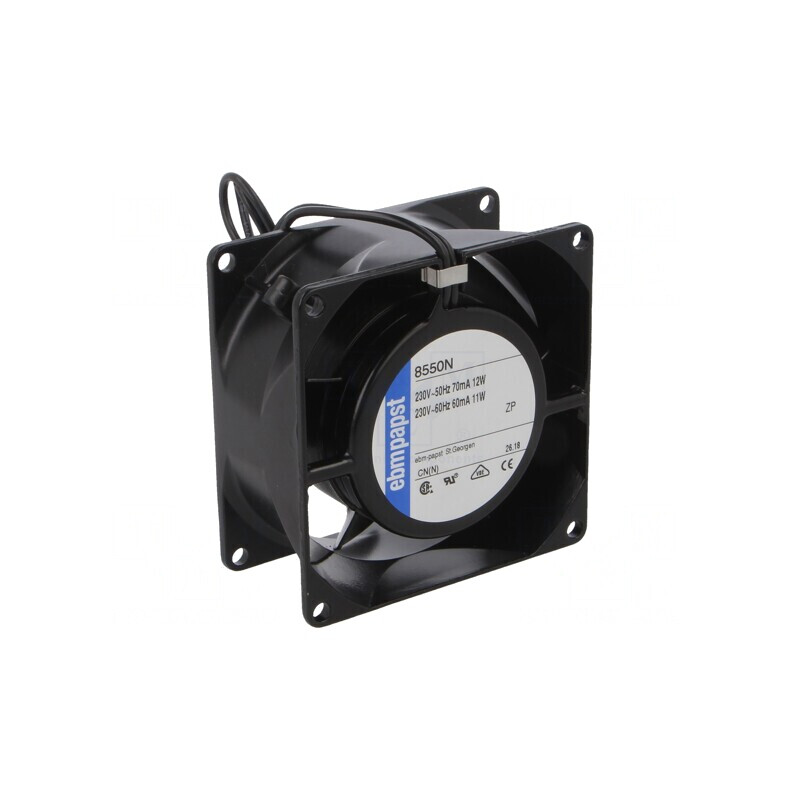 Ventilator AC axial 230V 80x80x38mm 50m3/h 30dBA 50Hz | Electronic-mag.ro | Componente Electronice