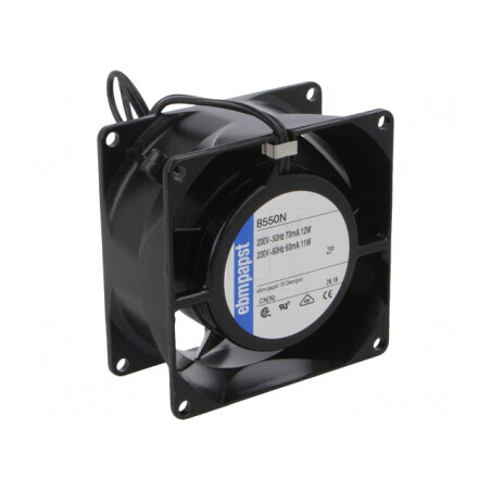 Ventilator AC axial 230V 80x80x38mm 50m3/h 30dBA 50Hz | Electronic-mag.ro | Componente Electronice