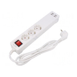 Prelungitor cu 3 Prize și Protecție la Supratensiune 16A | Electronic-mag.ro | Componente Electronice