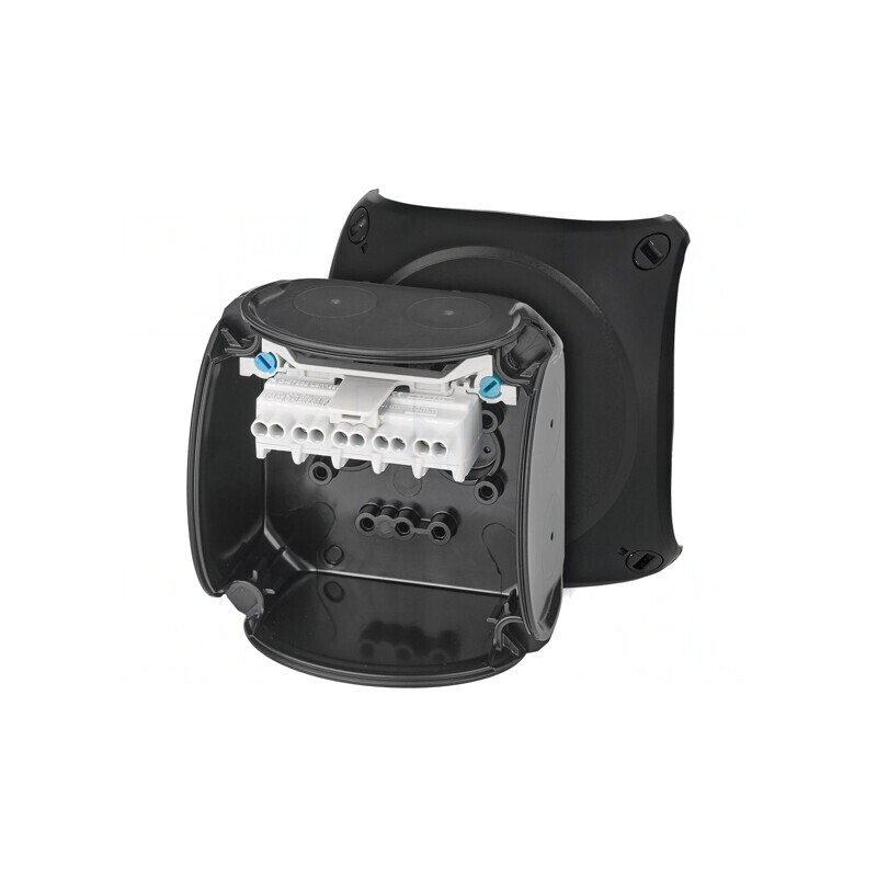 Cutie de Conexiuni IP66 Neagră 93x93x62mm | Electronic-mag.ro | Componente Electronice