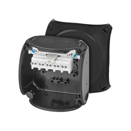 Cutie de Conexiuni IP66 Neagră 93x93x62mm | Electronic-mag.ro | Componente Electronice