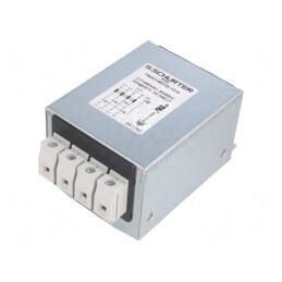 Filtru anti-interferențe trifazic 480VAC 10A 61x75x48mm | Electronic-mag.ro | Componente Electronice