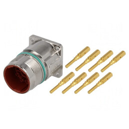 Conector M23 Soclu PIN 8 Tată Crimpat Drept Ecranat | Electronic-mag.ro | Componente Electronice