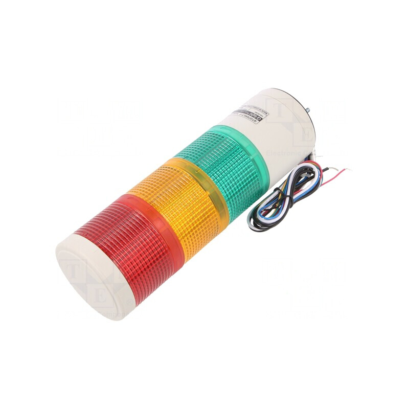 Coloană de semnalizare LED roșu/ambră/verde 24V | Electronic-mag.ro | Componente Electronice