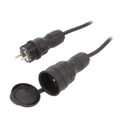 Prelungitor Alimentare 15m Negru 16A | Electronic-mag.ro | Componente Electronice