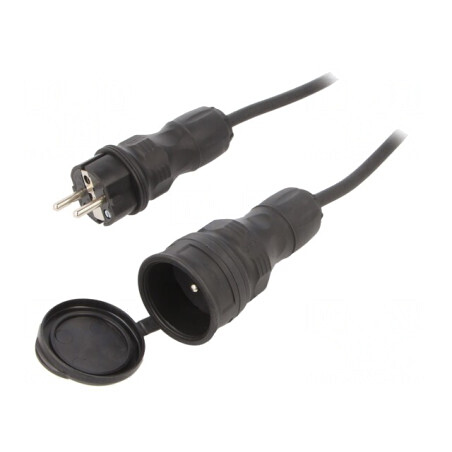Prelungitor Alimentare 15m Negru 16A | Electronic-mag.ro | Componente Electronice