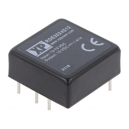 Convertor DC/DC 20W 13-70V la 12V 1670mA THT | Electronic-mag.ro | Componente Electronice