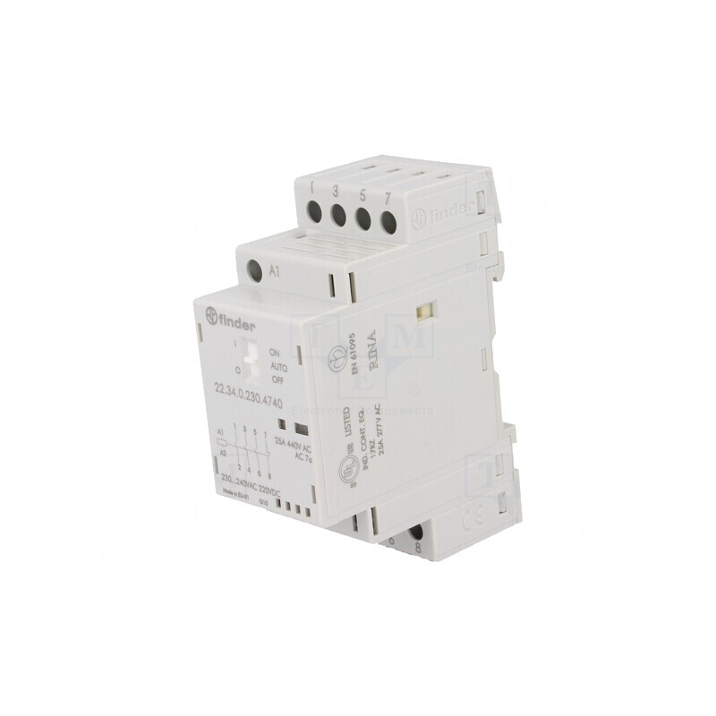 Contactor 4-polar 25A 230V NC/NO