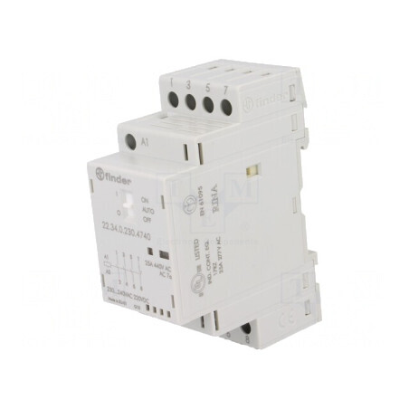 Contactor 4-polar 25A 230V NC/NO