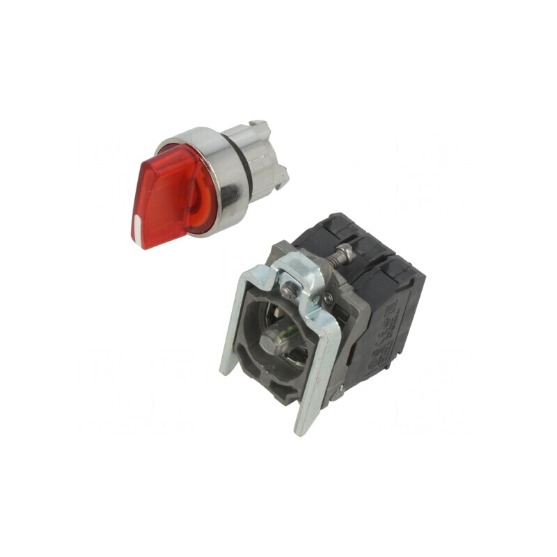 Comutator Rotativ 22mm LED Roșu 24V | Electronic-mag.ro | Componente Electronice