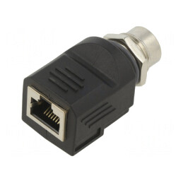 Adaptor M12 Mamă RJ45 Soclu Ethernet | Electronic-mag.ro | Componente Electronice