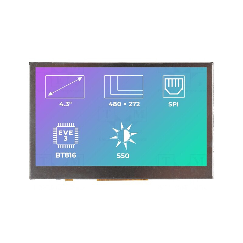 Afișaj TFT LED 4,3" 480x272 EVE3 | Electronic-mag.ro | Componente Electronice