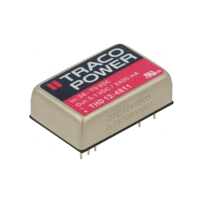 Convertor DC/DC 12W 36-75V la 5.1V 2400mA | Electronic-mag.ro | Componente Electronice