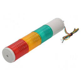 Coloană de Semnalizare LED Roşu/Ambră/Verde 24V | Electronic-mag.ro | Componente Electronice