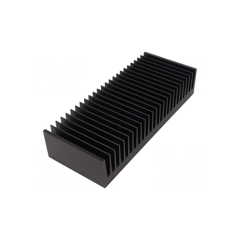 Radiator extrudat cu aripioare negru 100x250x50mm | Electronic-mag.ro | Componente Electronice