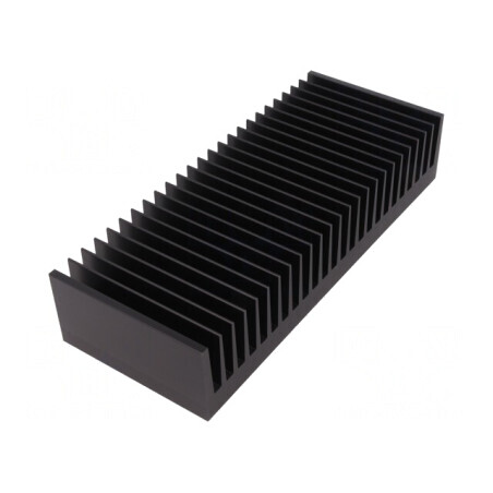 Radiator extrudat cu aripioare negru 100x250x50mm | Electronic-mag.ro | Componente Electronice