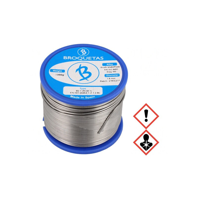 Sârmă de lipit cu plumb 1,5mm 1kg 183-190°C | Electronic-mag.ro | Componente Electronice Sârmă de lipit cu plumb 1,5mm 1kg 183-190°C | Electronic-mag.ro | Componente Electronice