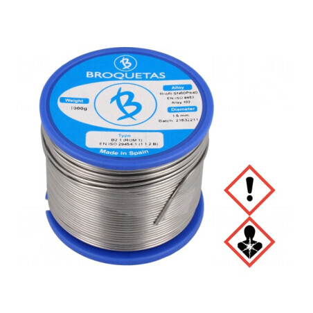 Sârmă de lipit cu plumb 1,5mm 1kg 183-190°C | Electronic-mag.ro | Componente Electronice