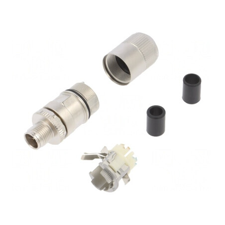 Mufă M12 8 pini tată Profinet IP67 cablu drept | Electronic-mag.ro | Componente Electronice
