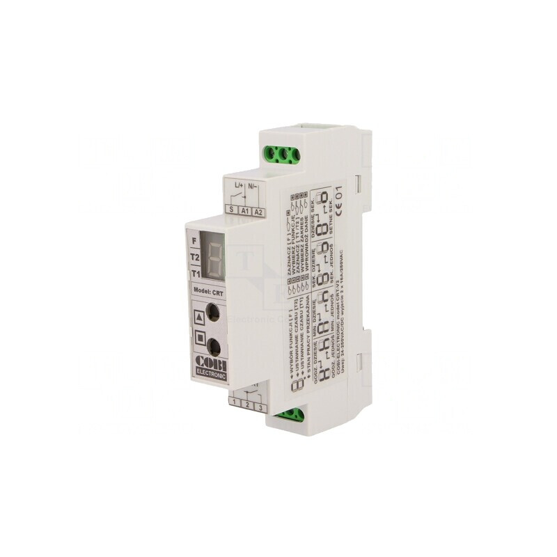 Timer Interval 0.01s-100h NO x2 24-250V AC/DC CRT-V2 | Electronic-mag.ro | Componente Electronice