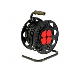 Prelungitor Bobinat 4 Prize Negru 3x1,5mm2 | Electronic-mag.ro | Componente Electronice