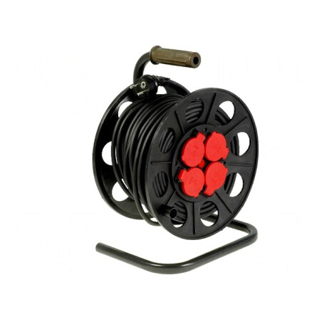Prelungitor Bobinat 4 Prize Negru 3x1,5mm2 | Electronic-mag.ro | Componente Electronice