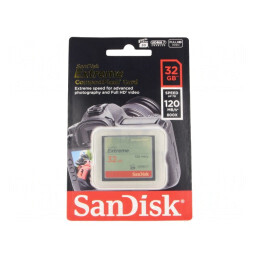 Card de memorie | Compact Flash | R: 120MB/s | W: 60MB/s | 32GB | SDCFXSB-032G-G46