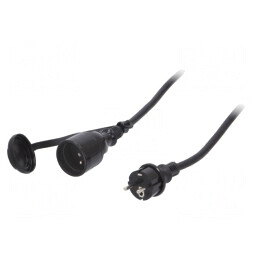 Prelungitor Electric Negru 20m 16A | Electronic-mag.ro | Componente Electronice