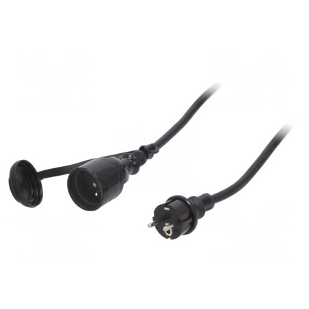 Prelungitor Electric Negru 20m 16A | Electronic-mag.ro | Componente Electronice