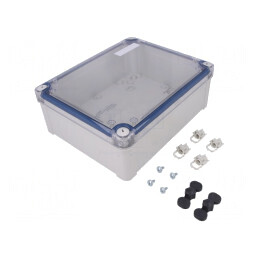 Carcasă Universală Gri Policarbonat 194x241x87mm | Electronic-mag.ro | Componente Electronice
