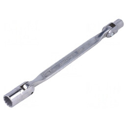 Cheie tubulară 10mm/13mm cu articulaţie, oţel aliat, 221mm | Electronic-mag.ro | Componente Electronice