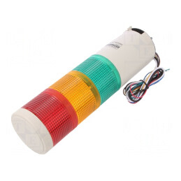 Coloană de Semnalizare LED Roșu/Ambră/Verde QTG70MLF-BZ-3-24-RAG | Electronic-mag.ro | Componente Electronice