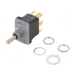 Comutator Basculant DPDT ON-OFF-ON 6A 230V IP67 | Electronic-mag.ro | Componente Electronice