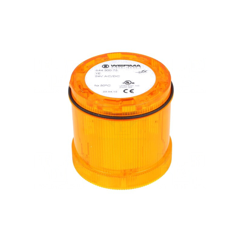 Semnalizator LED Galben 24V IP65 Ø70x65mm | Electronic-mag.ro | Componente Electronice