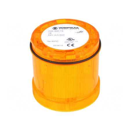 Semnalizator LED Galben 24V IP65 Ø70x65mm | Electronic-mag.ro | Componente Electronice