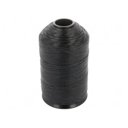 Rope | W: 2.16mm | L: 457.2m | for binding wires | Plating: polyester | LC-162 BLACK 500 YDS