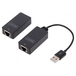 Extender USB Negru 50m USB 1.1/2.0