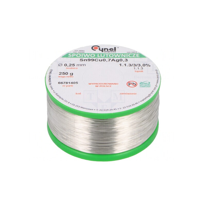 Sârmă de Lipit Fără Plumb 250g 250um Bobină | Electronic-mag.ro | Componente Electronice