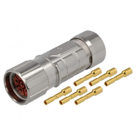 Conector M23 mufă PIN 6 mamă crimpat drept 25A IP68 EPIC KIT LS1 D6 5PE | Electronic-mag.ro | Componente Electronice