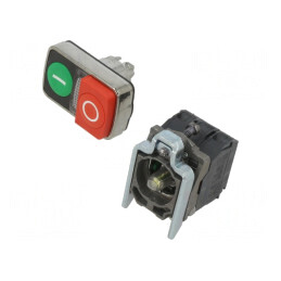 Comutator dublu 22mm LED roșu/verde | Electronic-mag.ro | Componente Electronice